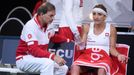 Timea Bacsinszká a Heinz Guenthardt v semifinále Fed Cupu 2016