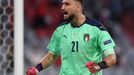 Belgie - Itálie, čtvrtfinále Euro 2020, slavící Gianluigi Donnarumma