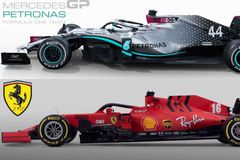 Stříbrný šíp, vzpínající se kůň, býk. Porovnejte si design favoritů F1 a jeho evoluci