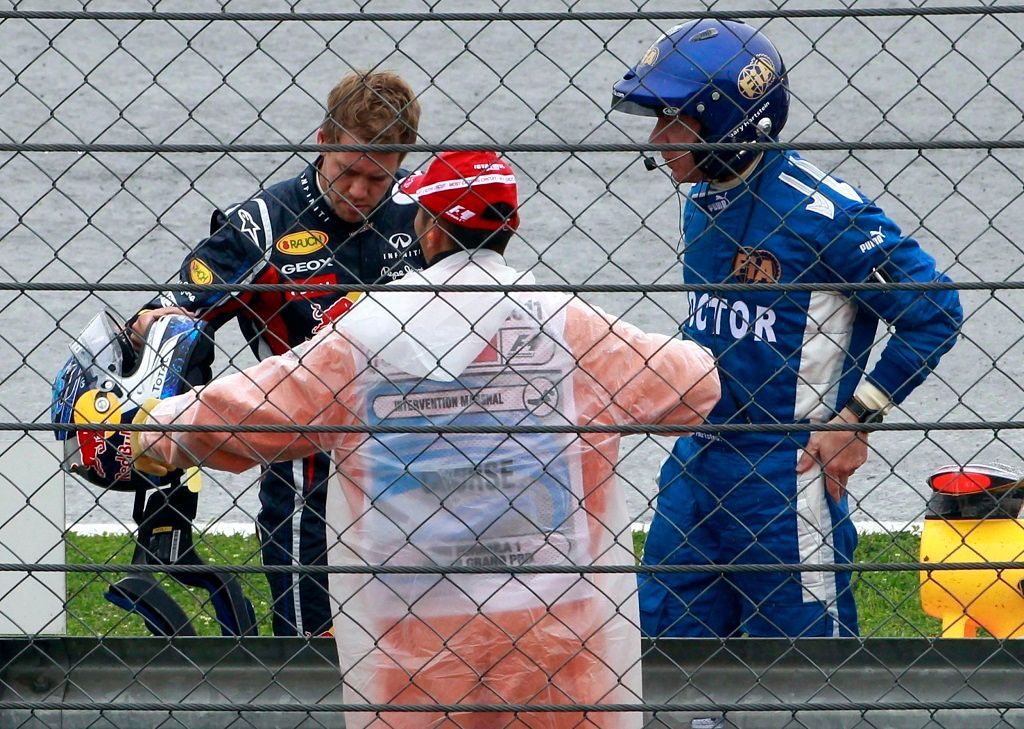 VC Turecka - trénink - Vettel havaroval