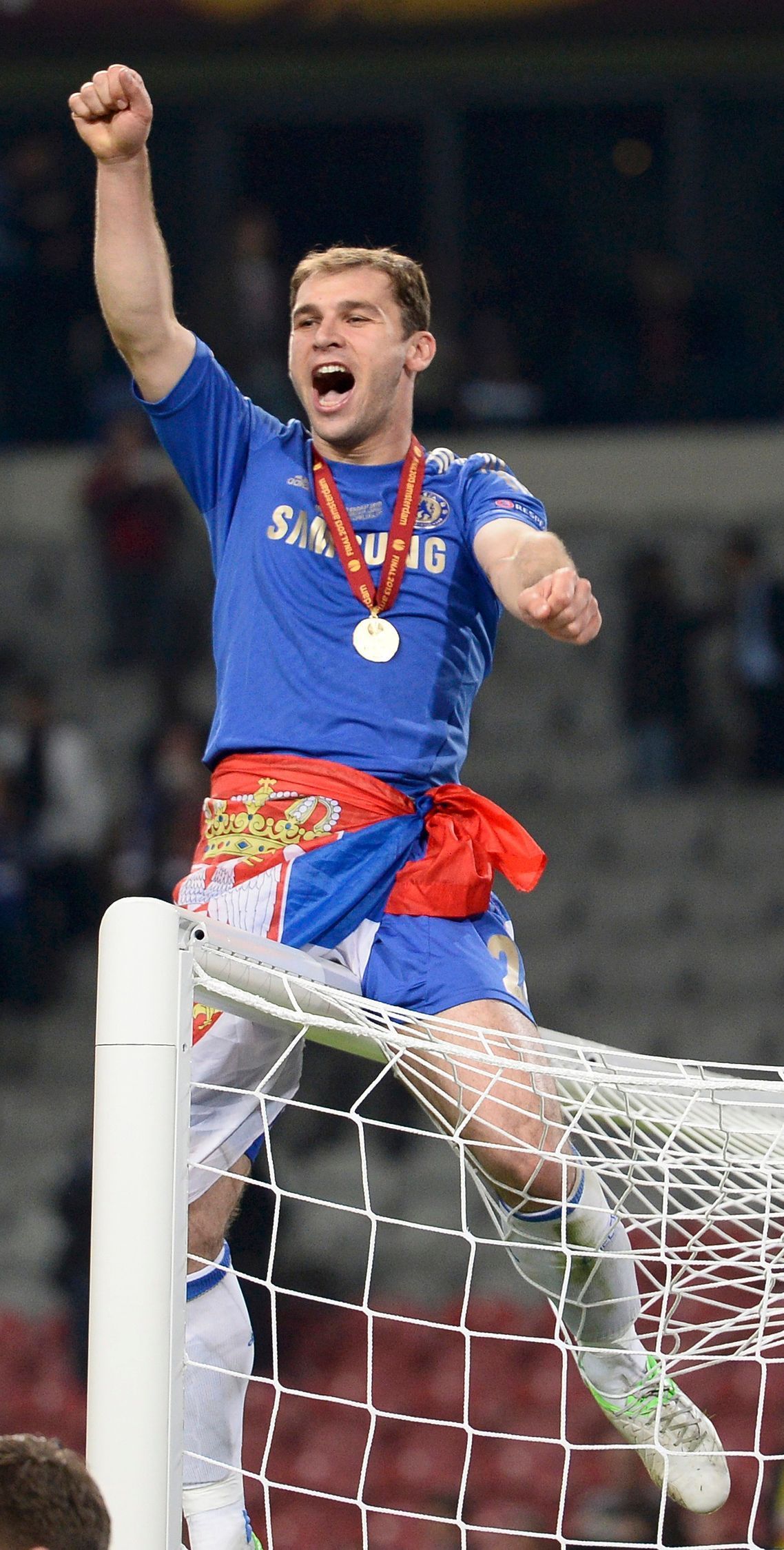 Fotbal, finále Evropské ligy, Chelsea - Benfica: Branislav Ivanovič slaví vítězství
