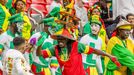 Senegalský fanoušek na osmifinále MS 2022 Anglie - Senegal