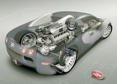Technika Bugatti Veyron.