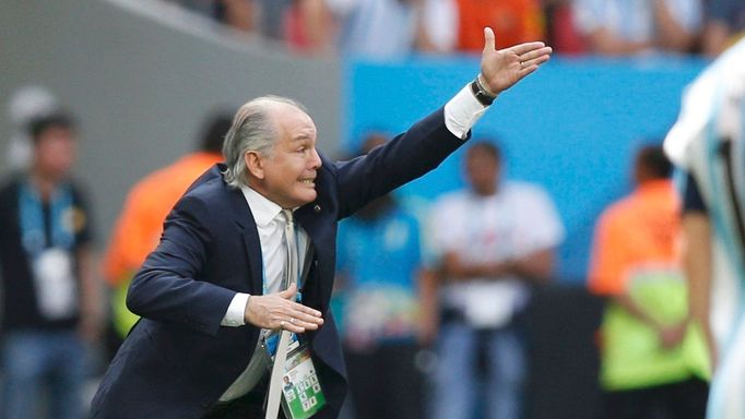 Argentinský kouč Alejandro Sabella ve čtvrtfinále MS 2014