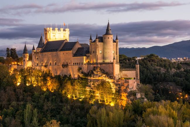 Alcázar v Segovii (Španělsko)