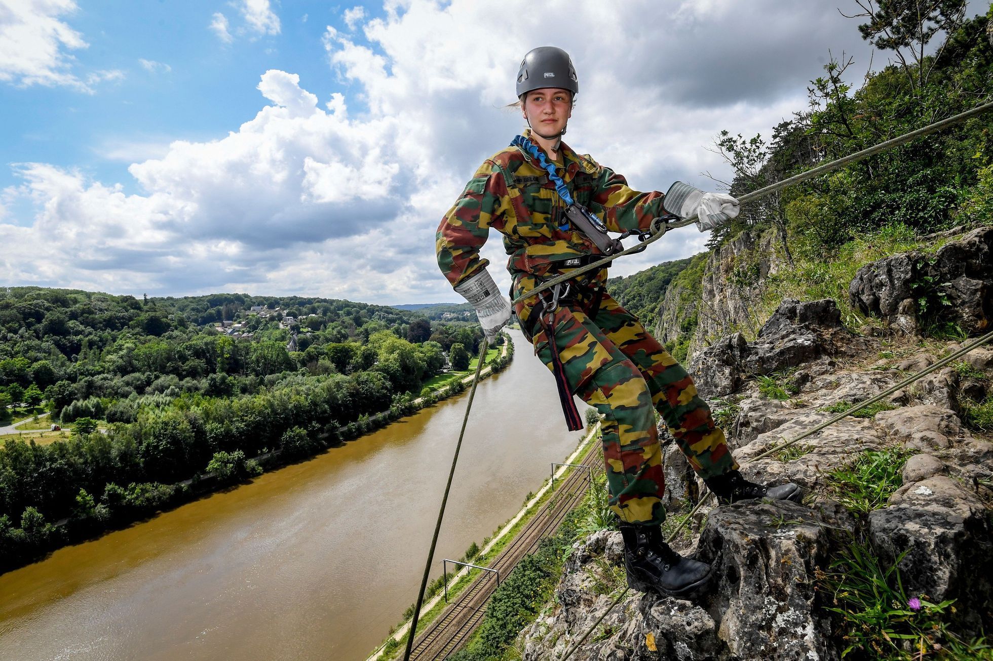 Belgium's Crown Princess Elisabeth takes part in a three-day internship at  a Commando Training Center in Marche-les-Dames