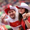 Turečtí fanoušci před zápasem Eura 2024 Česko - Turecko