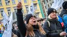 Střípky z loňské demonstrace bezpečnostních složek před ministerstvem vnitra, 21. listopadu 2024