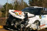 Během italské rallye vážně havaroval, když se svou fabií S2000 narazil do bariéry.