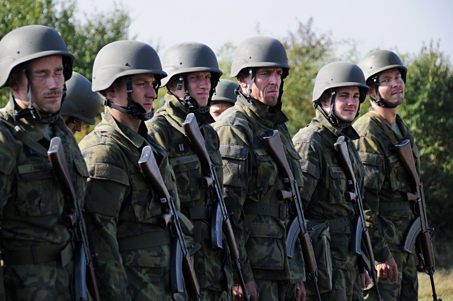 Cvičení Dukly Praha: Jaroslav Radoň, Jonáš Kašpar, Marek Šindler, Lukáš Trefil, Ondřej Karlovský a Jan Štěrba