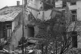 Zničený dům rodin Steckerovy a Privarovy v Kozlovské ul. č. 133 v Přerově, kde zahynuli 4 lidé.