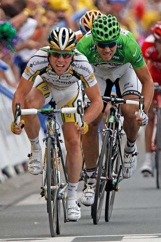 Mark Cavendish při spurtu