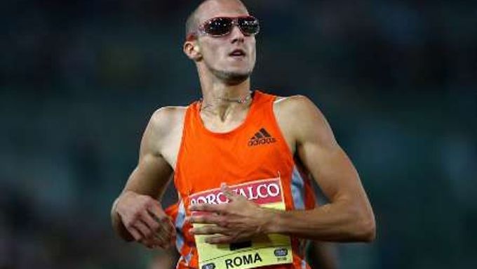 Americký sprinter Jeremy Wariner si běží pro suverénní vítězství v závodě Zlaté ligy v Římě na 400 m.