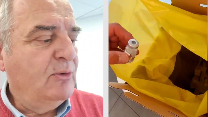 "Musel jsem je vyhodit." Video lékaře, který se zbavuje vakcín, vzbudilo velký ohlas; Zdroj foto: Twitter/Patrick Vogt