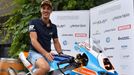 Oliver König s Kawasaki před závodem MS superbiků v Mostě 2023