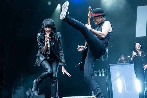 Německá zpěvačka Nena během svého vystoupení na dánském hudebním festivalu SmukFest 2025.