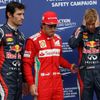 Kvalifikace na VC Německa: Mark Webber, Fernando Alonso, Sebastian Vettel