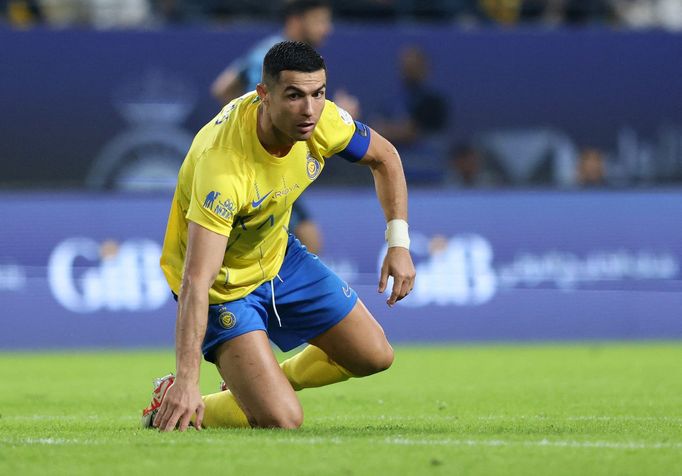 Soccer Football - Saudi Pro League - Al Nassr v Al Okhdood - Al-Awwal Park, Riyadh, Saudi Arabia - November 24, 2023 Al Nassr's Cristiano Ronaldo reacts REUTERS/Ahmed Yos