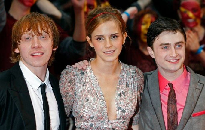 Premiéra filmu Harry Potter a Princ dvojí krve - Rupert Grint, Emma Watson a Daniel Radcliffe