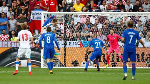 Euro 2016,Česko-Chorvatsko: Milan Škoda dává gól na 1:2