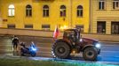 Protest části zemědělců s traktory v Praze na magistrále a před ministerstvem zemědělství, 19. 2. 2024.