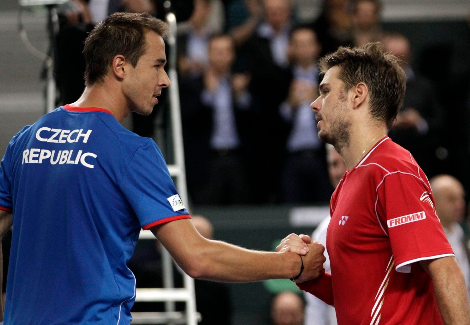 Davis Cup, Švýcarsko - Česko: Lukáš Rosol a Stanislas Wawrinka