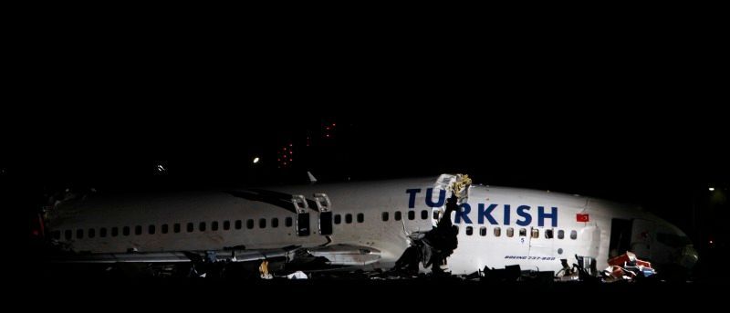 Havarované letadlo Turkish Airlines