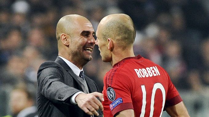 Pep Guardiola a Arjen Robben