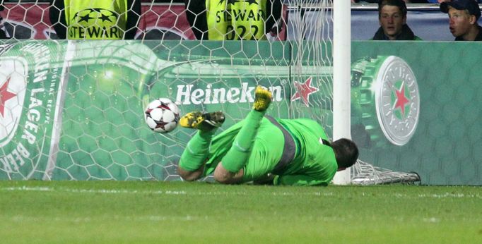 Plzeň vs. Manchester City, utkání Ligy mistrů (Matúš Kozáčik)