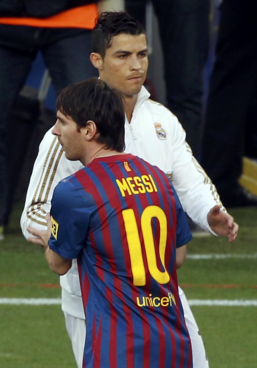 FC Barcelona - Real Madrid (Největší hvězdy obou týmů - Lionel Messi a Cristiano Ronaldo)