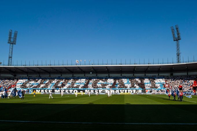 fotbal, Fortuna:Liga 2018/2019, Ostrava - Opava, choreo, fanoušci Baníku