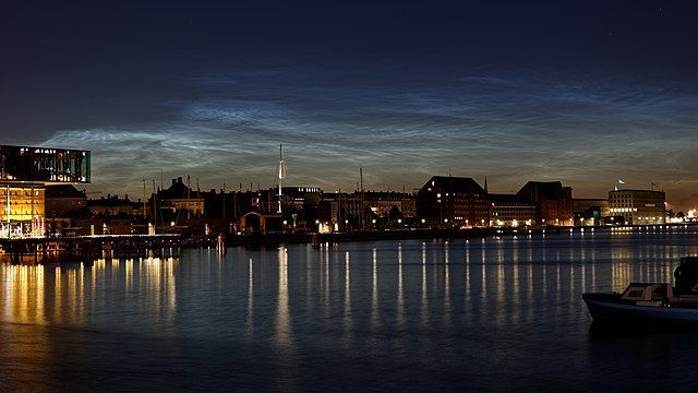 Svítící oblaka v Dánsku