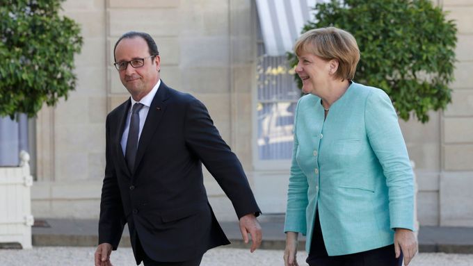 Francois Hollande a Angela Merkelová.