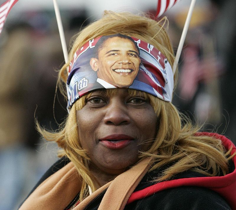 Afroameričanka s prezidentem na čele