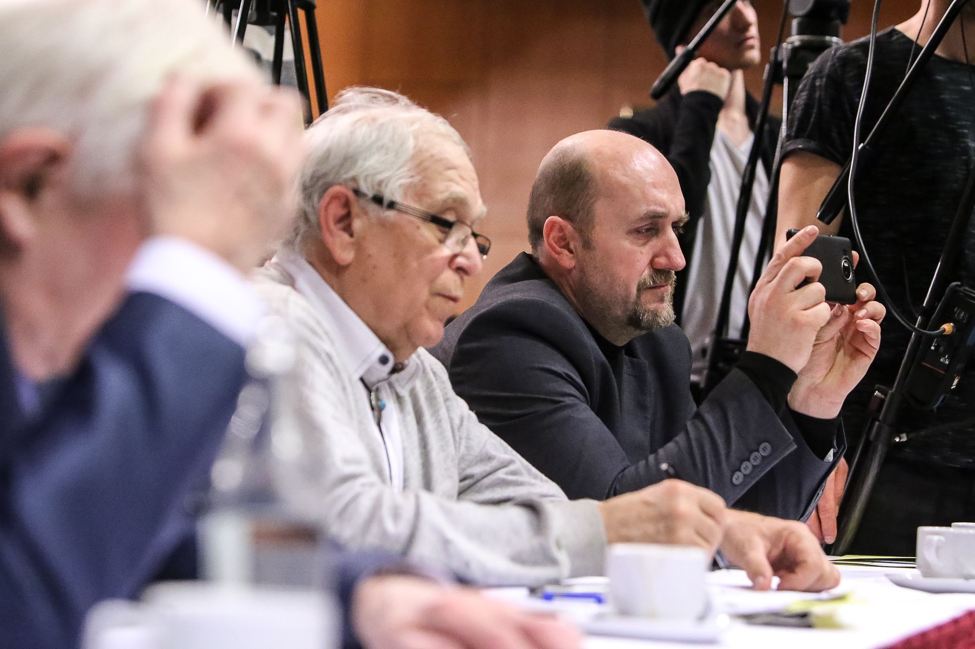 Volební sjezd SPO Zemanovci - Miloš Zeman, Martin Nejedlý, Vratislav Mynář - 28.3.2018