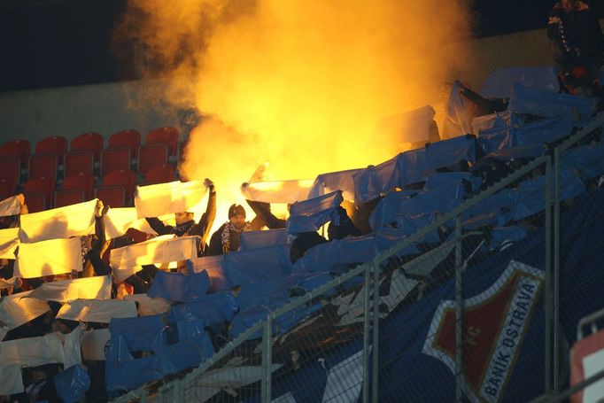 HET liga, Slavia-Baník: fanoušci Baníku