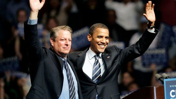 Al Gore s Barackem Obamou.