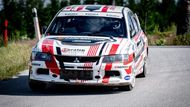 Martin Šikl v Mitsubishi Lancer Evo IX během Radouňské rallye 2024