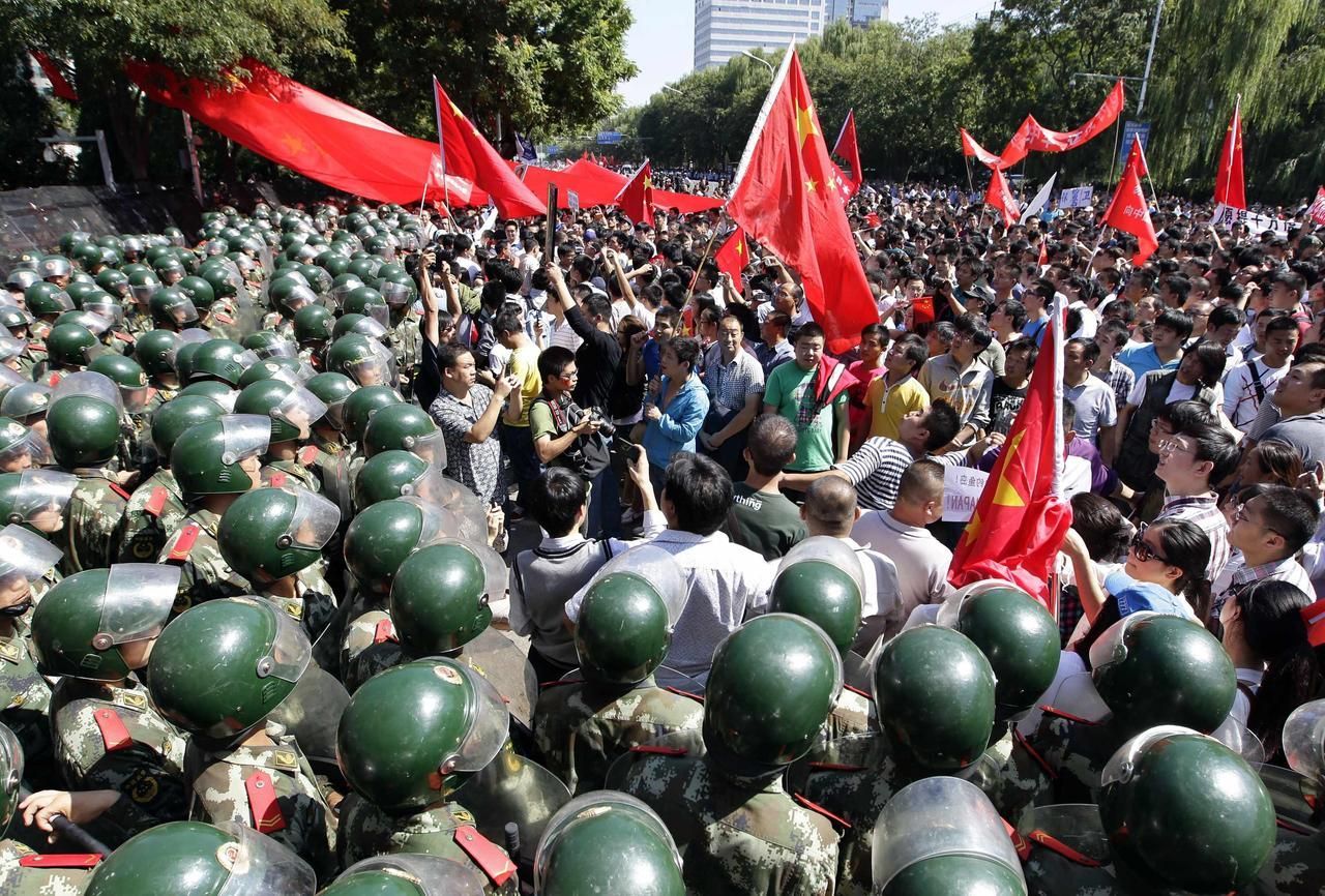 Demonstrace v Číně a Japonsku
