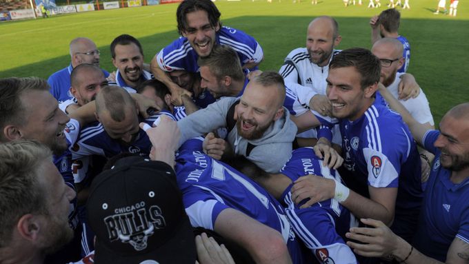 Sigma Olomouc se raduje z návratu do první ligy (2015)