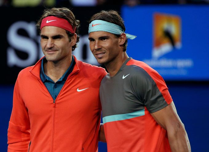 Rafael Nadal a Roger Federer v semifinále Australian Open 2014