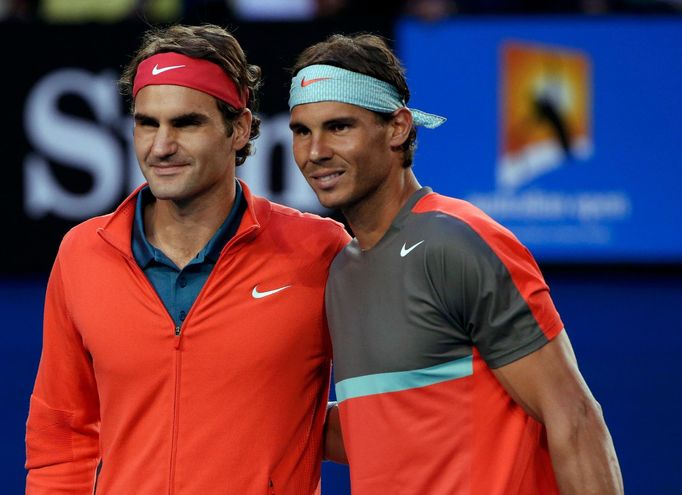 Rafael Nadal a Roger Federer v semifinále Australian Open 2014