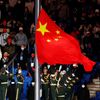 Slavnostní zahájení ZOH 2022 v Pekingu - vyvěšení čínské vlajky