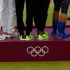 Medailové složení čtyřhry žen na olympijských hrách - A. Hlaváčková, L. Hradecká, S. a V. Williamsovy, M. Kirilenková a N. Petrovová