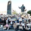 Ukrajina, protest, zákon, Zelenský