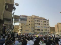 Protestní demontrace ve městě Dejr ez-Zor na východě Sýrie.