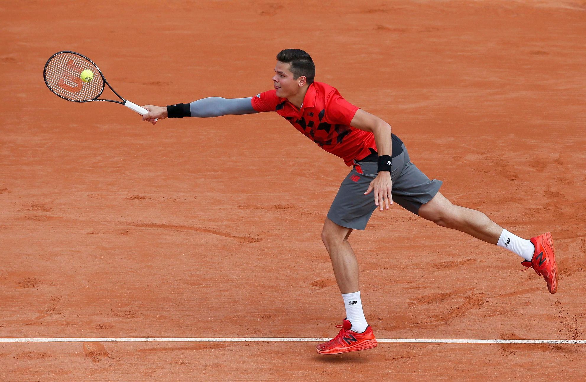 Milos Raonic na French Open 2014