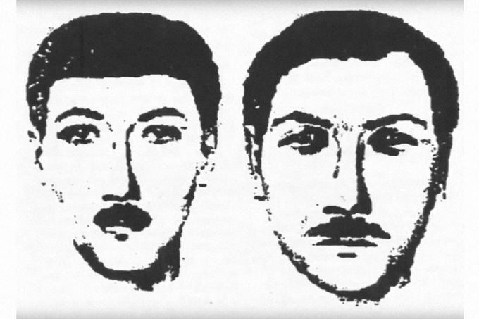 Policejní portréty dvou podezřelých mužů z případu zmizení Anie Jałowiczor. Identikity vznikly na základě svědectví z ledna 1995, Simoradz, Polsko.