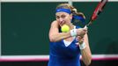 Fed Cup, finále 2014: Petra Kvitová v zápase s Andreou Petkovicovou