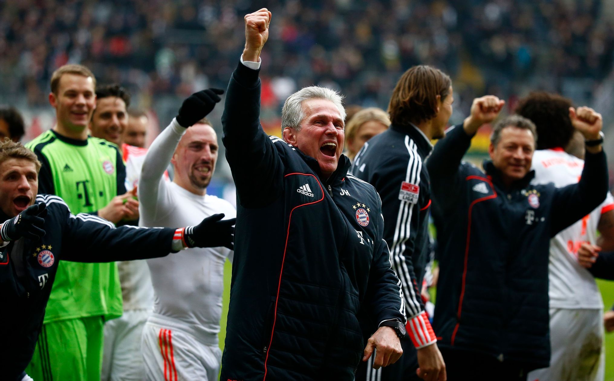 Fotbalisté Bayernu Mnichov slaví německý titul
